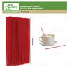 [7000 PACK] 8 Inch Compostable Plastic Stirrer, Bio Degradable, Eco Friendly, Sip Stirrer, Bar Stirrer, Sip Straw, For Coffee, Cocktail, Latte and Tea - 8 Inches, 1000/Box, Red view 3