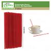 [4000 PACK] 8 Inch Compostable Plastic Stirrer, Bio Degradable, Eco Friendly, Sip Stirrer, Bar Stirrer, Sip Straw, For Coffee, Cocktail, Latte and Tea - 8 Inches, 1000/Box, Red view 3