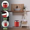 Brelso Small Office Trash Can, Open Top Small Wastebasket Bin, Invisi-Overlap' Metal Garbage Can, Waste Basket for Powder Room, Vanity, Bathroom (Red) view 4