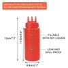 uxcell 6pcs 16 OZ Plastic Three Hole Condiment Squeeze Bottles Perfect for Cooking Salad Ketchup BBQ Syrup Condiments Dispenser Red view 4