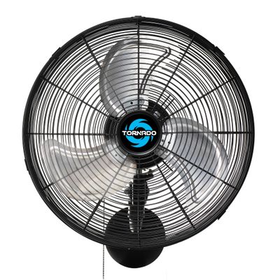 Tornado - 16 Inch Pro Series Oscillating Wall Mount Fan - High Velocity Heavy Duty Metal Wall Mount Fan for Industrial, Commercial, Residential, and Greenhouse Use - UL Safety Listed