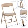 Flash Furniture Mindy Kids 5-Piece Folding Square Table and Chairs Set for Daycare and Classrooms, Children's Activity Table and Chairs Set, Tan view 4