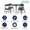Flash Furniture Mindy Kids 5-Piece Folding Table and Chairs Set for Daycare and Classrooms, Children's Activity Table and Chairs Set, Black view 3