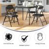 Flash Furniture Mindy Kids 5-Piece Folding Table and Chairs Set for Daycare and Classrooms, Children's Activity Table and Chairs Set, Black view 4