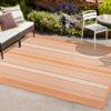 JONATHAN Y Double Stripe Indoor Outdoor Area Rug 3X5 Orange/Cream, Haynes Modern for Backyard, Patio, Porch, Easy-Cleaning, High Traffic, Pet-Friendly, Non-Shedding (SMB202C-3) view 3
