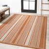JONATHAN Y Double Stripe Indoor Outdoor Area Rug 3X5 Orange/Cream, Haynes Modern for Backyard, Patio, Porch, Easy-Cleaning, High Traffic, Pet-Friendly, Non-Shedding (SMB202C-3) view 4