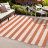 JONATHAN Y Two-Tone Wide Stripe Indoor Outdoor Area Rug 3X5 Orange/Beige, Negril for Backyard, Patio, Porch, Easy-Cleaning, High Traffic, Pet-Friendly, Non-Shedding (SMB203A-3) view 3
