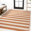 JONATHAN Y Two-Tone Wide Stripe Indoor Outdoor Area Rug 3X5 Orange/Beige, Negril for Backyard, Patio, Porch, Easy-Cleaning, High Traffic, Pet-Friendly, Non-Shedding (SMB203A-3) view 4