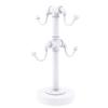 Allied Precision Industries Brass Pipeline Collection Countertop 4 Coffee Mug Holder, Matte White view 2