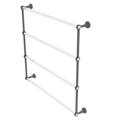 Allied Brass PB-28-36 Pacific Beach Collection 4 Tier 36 Inch Ladder Towel Bar, Matte Gray