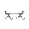 Allied Brass Pipeline Collection Under Cabinet 4 Rack Coffee Mug Holder, Matte Gray view 2