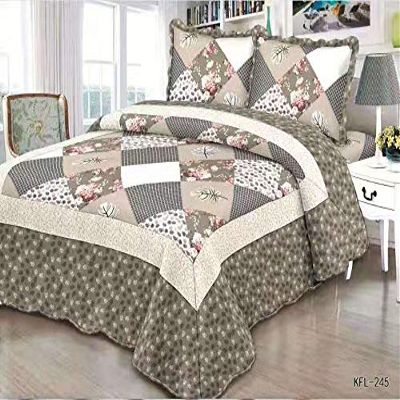 J & X Style Corp. Quilted Comfort Bedspread Set Queen/King/Cal King 3 Piece (King 92" x 100", JX 1009)