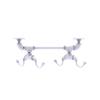 Allied Brass Pipeline Collection Under Cabinet 4 Rack Coffee Mug Holder, Matte White view 2