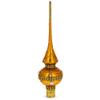 Golden Jewels and White Pearls on Gold Glass Christmas Tree Topper 11 Inches view 1