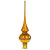 Golden Jewels and White Pearls on Gold Glass Christmas Tree Topper 11 Inches view 2