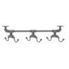 Allied Brass Pipeline Collection Under Cabinet 6 Rack Coffee Mug Holder, Matte Gray view 2
