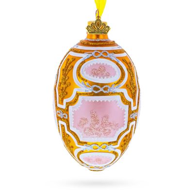1914 Catherine the Great Royal Glass Egg Ornament 4 Inches