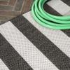 JONATHAN Y Two-Tone Wide Stripe Indoor Outdoor Runner Rug 2X8 Black/Cream, Negril for Backyard, Patio, Porch, Easy-Cleaning, High Traffic, Pet-Friendly, Non-Shedding (SMB203C-28) view 3