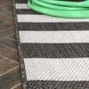 JONATHAN Y Two-Tone Wide Stripe Indoor Outdoor Runner Rug 2X8 Black/Cream, Negril for Backyard, Patio, Porch, Easy-Cleaning, High Traffic, Pet-Friendly, Non-Shedding (SMB203C-28) view 4