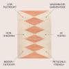 JONATHAN Y Diamond Stripe Indoor Outdoor Area Rug 3X5 Beige/Orange, Vinales for Backyard, Patio, Porch, Easy-Cleaning, High Traffic, Pet-Friendly, Non-Shedding (SMB204A-3) view 2