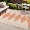 JONATHAN Y Diamond Stripe Indoor Outdoor Area Rug 3X5 Beige/Orange, Vinales for Backyard, Patio, Porch, Easy-Cleaning, High Traffic, Pet-Friendly, Non-Shedding (SMB204A-3) view 3