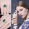 Bansriracha 5.9ct Created Nano Emerald Ring 925 Sterling Silver Rings for Women Engagement Ring Silver 925 Gemstones Jewelry 4.7 (6) view 2