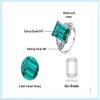 Bansriracha 5.9ct Created Nano Emerald Ring 925 Sterling Silver Rings for Women Engagement Ring Silver 925 Gemstones Jewelry 4.7 (9) view 3