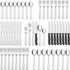 HIWARE 48-Piece Silverware Set with Steak Knives for 8, 18/8 Stainless Steel Flatware Cutlery Set For Home Kitchen Restaurant Hotel, Kitchen Utensils Set, Mirror Polished, Dishwasher Safe view 1