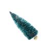 Amosfun Mini Frosted Sisal Trees Bottle Brush Trees Tabletop Mini Christmas Tree with Wood Base (Blue-Green) view 2