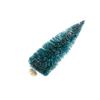 Amosfun Mini Frosted Sisal Trees Bottle Brush Trees Tabletop Mini Christmas Tree with Wood Base (Blue-Green) view 3