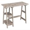 Convenience Concepts Designs2Go Trestle Desk 47" - Modern Desk or Vanity with Shelves, for Office, Dorm, Living Room, Sandstone view 1