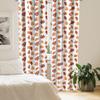 Ambesonne Burnt Orange Window Curtains, Various Fall Tree Leaf Sketches Repetition on Plain Backdrop, Lightweight Decorative Panels Set of 2 with Rod Pocket, Pair of - 28" x 84", Orange Paprika view 4