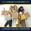 Nush Nush 15 Gift Bags Luxury Mix Color Set - Rose Gold, Silver, Gold Reusable Gift Bags With White Handles for Christmas, Goodie, Birthday - 13Wx5Dx11H Size view 2