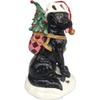 Blue Sky Clayworks Black Labrador Retriever Santa Tealight Holder 10.5" H view 1