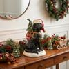 Blue Sky Clayworks Black Labrador Retriever Santa Tealight Holder 10.5" H view 2