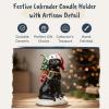 Blue Sky Clayworks Black Labrador Retriever Santa Tealight Holder 10.5" H view 4