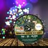 Holiday Bright Lights 20FT Cluster Rice Light Reel with 768 Twinkling LEDs, Pure White Indoor Outdoor Decorative String Lighting view 3