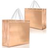 Nush Nush Rose Gold Gift Bags With Handles - Set of 15 Large Rose Gold Party Favor Bags - Ideal Goodie Bag for Bachelorette Party Favors, Birthday Parties, Thanksgiving, Christmas Gifts 13Wx5Dx11H view 1