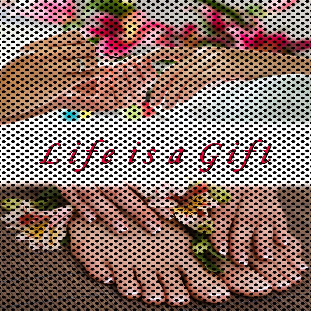 Quote VII Life is a Gift Nail Salon Sign Advertising Marketing Dcor Spa Vertical (PERFORATED 70/30 See-Through Window Vinyl Sign [OUTDOORS], 36")