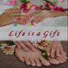 Quote VII Life is a Gift Nail Salon Sign Advertising Marketing Dcor Spa Vertical (PERFORATED 70/30 See-Through Window Vinyl Sign [OUTDOORS], 36") view 1