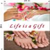 Quote VII Life is a Gift Nail Salon Sign Advertising Marketing Dcor Spa Vertical (PERFORATED 70/30 See-Through Window Vinyl Sign [OUTDOORS], 36") view 2