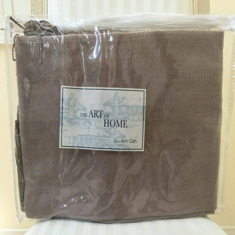 Ann Gish Fringe Adult Throw Shawl Taupe Ivory Color 50"x70" Home Blanket