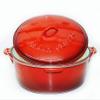 4.5 Qt. Red Enamel Coated Cast Iron Dutch Oven view 3