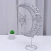 Mobestech Christmas Tree Topper Glittering Wrought Iron Moon Star Tree Toppers for Christmas Tree Deocration view 3