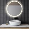 JONATHAN Y MIR101A-27R Dane 27 in. W x 27 in. H Small Round Rectangular Frameless Antifog Front/Back-Lit Tri-Color Wall Bathroom Vanity Mirror view 2