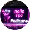 ADVPRO Nail Spa Pedicure Illuminated Dual Color LED Neon Sign White & Purple 16" x 12" st6s43-i0554-wp view 1