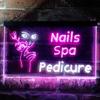 ADVPRO Nail Spa Pedicure Illuminated Dual Color LED Neon Sign White & Purple 16" x 12" st6s43-i0554-wp view 2