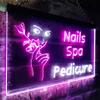 ADVPRO Nail Spa Pedicure Illuminated Dual Color LED Neon Sign White & Purple 16" x 12" st6s43-i0554-wp view 3