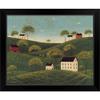 CANVAS ON DEMAND Rolling Hills Black Framed Art Print, Barn Artwork view 1
