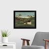 CANVAS ON DEMAND Rolling Hills Black Framed Art Print, Barn Artwork view 3